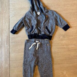 Baby GAP Navy/Gray Hoodie and Jogger Set
